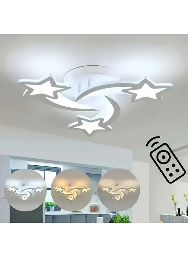 ضوء سقف حديث أبيض LED قابل للتعتيم 21 واط 3 رؤوس على شكل نجمة مع جهاز تحكم عن بعد - Image 1